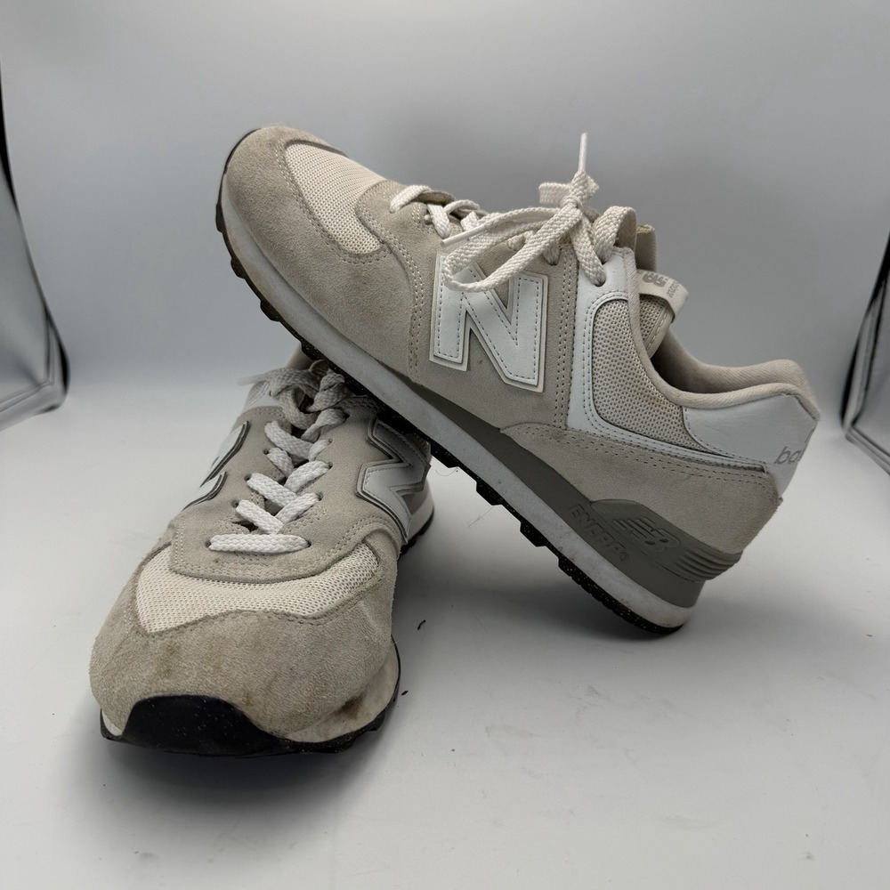 New Balance 574 Nimbus Cloud Shoes Lace Up Low Sneakers Gray White W- 10 / M-8.5